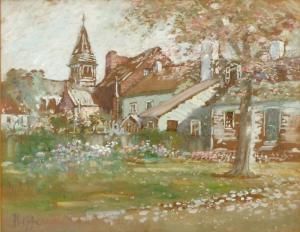 Seaford John Albert 1858-1936,Spring Village Scene,Burchard US 2018-08-19