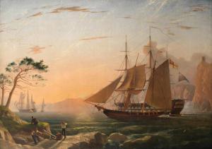SEAFORTH Charles Henry,The King's ships getting underway in Mediterranean,Bonhams 2021-04-21