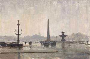 SEAGO Edward Brian 1910-1974,A Winter's day in the Place de la Concorde, Paris,Christie's 2017-11-22