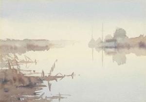 SEAGO Edward Brian 1910-1974,Misty Morning, River Thurne, Norfolk,Christie's GB 2014-12-11