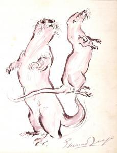 SEAGO Edward Brian 1910-1974,Two Studies of an Otter,Shapes Auctioneers & Valuers GB 2013-03-02
