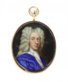 SEAMAN Abraham 1724-1741,Portrait of a gentleman in a long grey curled wig,Sworders GB 2021-09-14
