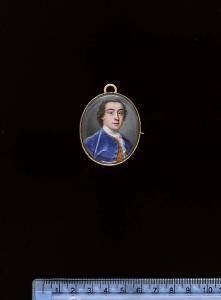 SEAMAN Noah 1751,A Gentleman, wearing royal blue coat, orange waist,Sotheby's GB 2007-05-23