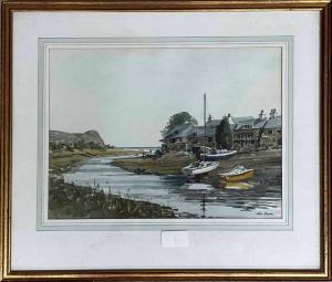 SEAR GEORGE 1937,view at Abersoch harbour, North Wales with sailing,Gardiner Houlgate GB 2022-01-20