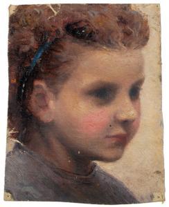 SEARLE Helen R 1830-1884,Portrait of young girl,Brunk Auctions US 2007-05-19