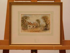 SEARLE W 1800-1800,A country street scene with thatched cottages and ,Golding Young & Co. 2019-09-04