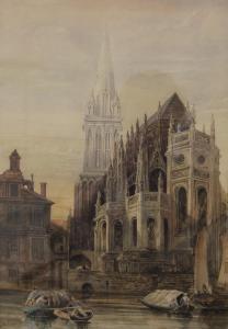 SEARLE W 1800-1800,Caen Cathedral, Normandy,1880,Rowley Fine Art Auctioneers GB 2021-07-03