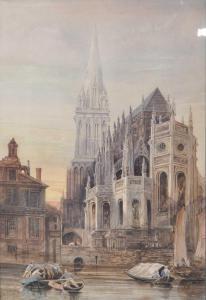 SEARLE W 1800-1800,Church of St Pierre, Caen,1880,Lacy Scott & Knight GB 2021-09-11