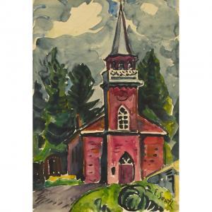 SEATH Ethel 1879-1963,RED CHURCH,Waddington's CA 2021-11-18