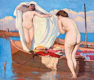 SEBőK Margit Joachim Ferencné 1882,Nudes,Nagyhazi galeria HU 2021-02-23