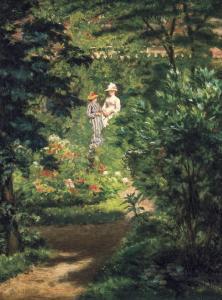 SEBES Pieter Willem 1830-1906,The conversation in the garden,De Vuyst BE 2017-03-11