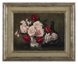 SEBREGTS Lode 1906-2002,Still Life of Roses and a Bottle,New Orleans Auction US 2019-08-24