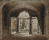 SEBRON Hippolyte 1801-1879,Veduta di interno nello stile di Sebron Hippo,Capitolium Art Casa d'Aste 2013-05-15