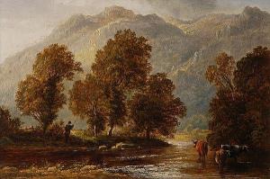 SECCOMBE Thomas Strong,Lt.Col 1865-1885,River scene,1873,Dreweatts GB 2013-12-02
