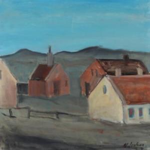 SECHER valdemar 1885-1976,Scenery with houses,Bruun Rasmussen DK 2017-11-07