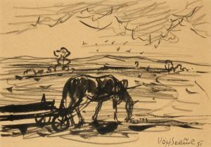 SEDLACEK Vojtech 1892-1973,Horse in a Field,1951,Palais Dorotheum AT 2013-09-21