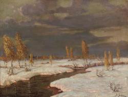 SEDRAC Serge 1878-1974,A winter river at dusk,Christie's GB 2007-05-24