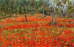 SEDRAC Serge 1878-1974,Champ de Coquelicots,Stockholms Auktionsverket SE 2005-12-09