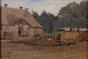 SEECK Otto 1868-1937,A farmhouse scene with figures working in the field,Bonhams GB 2009-07-12