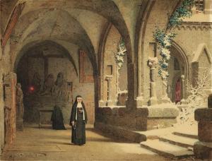 SEEL Adolf 1829-1907,Cloister with two Nuns,Lempertz DE 2022-05-21