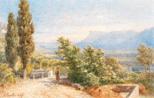 SEELOS Gottfried,Landschaft in Südtirol mit figuraler Staffage und ,1899,Palais Dorotheum 2023-10-04