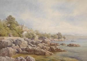 SEELOS Gustav 1831-1911,a coastal promenade,1888,Palais Dorotheum AT 2013-04-24