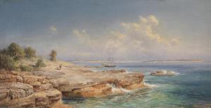 SEELOS Gustav,Southern Tip of the Brijuni Islands,Pula in the ba,1898,Palais Dorotheum 2013-09-17