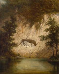 SEELOS Gustav 1831-1911,The lion of Lucerne,1870,Galerie Koller CH 2019-03-29