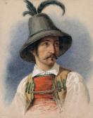 SEELOS IGNAZ 1827-1902,Bildnis eines jungen Tirolers mit Hut und Wams,Palais Dorotheum AT 2009-10-27