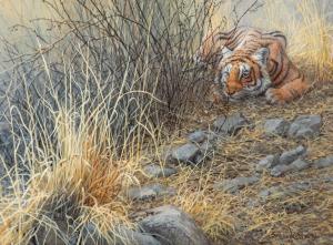 SEEREY LESTER John 1946-2020,Tiger in the Grass,1992,Hindman US 2023-11-01