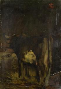 SEGANTINI Giovanni 1858-1899,Cow in a shed,Galerie Koller CH 2013-06-19