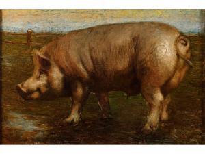 SEGANTINI Giovanni 1858-1899,IL MAIALE,1880,Hampel DE 2023-06-29