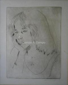 SEGERS Maria 1922-1979,Portrait de fille Portret van een meisje,Campo & Campo BE 2017-10-21