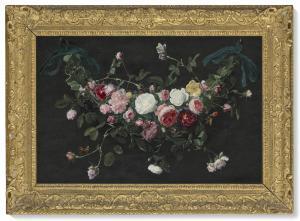 SEGHERS Daniel 1590-1661,A garland of roses and ivy suspended by ribbons, w,Christie's GB 2021-07-09