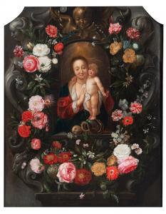 SEGHERS Daniel 1590-1661,The Virgin with Christ Child in a stone cartouche,,Nagel DE 2021-07-14