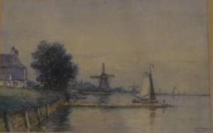 SEGHERS Henri 1823-1905,Paysage aux moulins près de la rivière,Cornette de Saint Cyr FR 2018-11-29