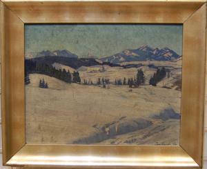 SEGISSER Paul 1866-1934,"Winterlandschaft in den Alpen",1922,Neumeister DE 2011-02-09