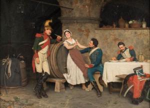 SEGONI Alcide 1847-1894,Resting soldiers in a tavern,Hargesheimer Kunstauktionen DE 2019-09-14