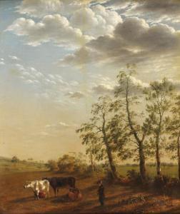 SEGUIER John 1785-1856,Jeune berger et la traite des vaches,Millon & Associés FR 2011-12-12