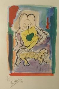 SEGUIN Adrien 1926-2005,Femme et animal,Sadde FR 2017-12-12