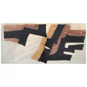 SEGUIN Olivier 1927,Negro, café, beige y amarillo,1968,Morton Subastas MX 2021-02-06