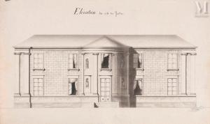 SEHEULT françios lénard 1771-1840,Élévation du côté du jardin d\’un hôtel pa,1811,Millon & Associés 2023-05-23