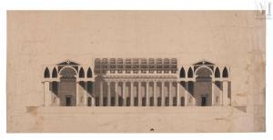 SEHEULT françios lénard 1771-1840,Coupe d\’un palais,Millon & Associés FR 2023-05-23