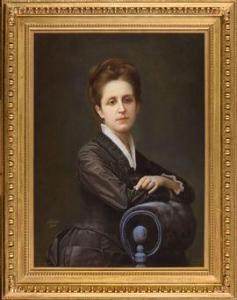 SEIBERT Bernhard 1823-1914,Portrait de femme,1877,Etienne de Baecque FR 2021-05-31