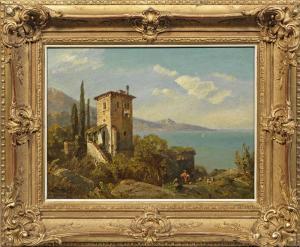 SEIDEL August 1820-1904,An den Ufern des Gardasees,Schloss DE 2021-09-04