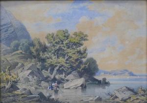SEIDEL August 1820-1904,Küstenlandschaft mit 2 Fischern,Georg Rehm DE 2022-12-08