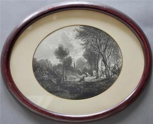 SEIDEL F 1800-1800,Landschaft mit Kirchturmspitze am Horizont,1858,Reiner Dannenberg DE 2012-03-23