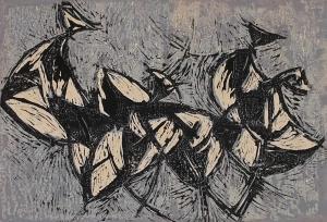 SEIDEL Jurgen 1934,Abstrakte Komposition dynamische,1965,Mehlis DE 2020-05-28