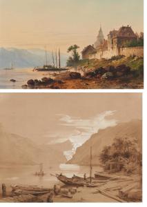 SEIFFERT Carl Friedrich 1809-1891,Boote am Vierwaldstädter See,1844,Van Ham DE 2022-01-26