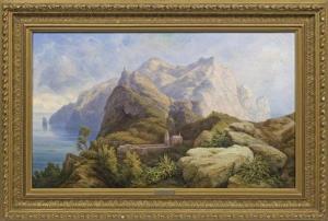 SEIFFERT Carl Friedrich 1809-1891,Capri mit Kloster im Morgenlicht,Schloss DE 2019-12-01